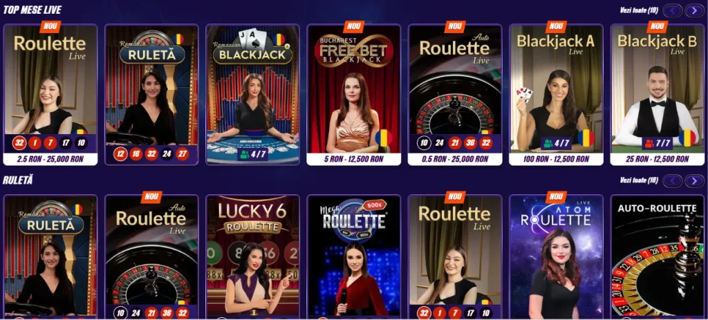 Ruletă și blackjack
